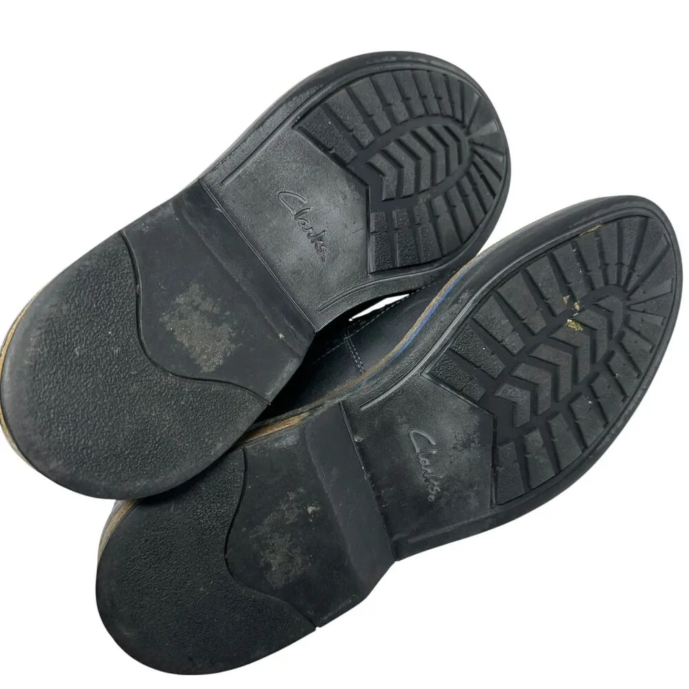 Clarks Mens Pitnet Limit Navy Combo Preppy Wingtip Dress Shoes Size‎ 10.5